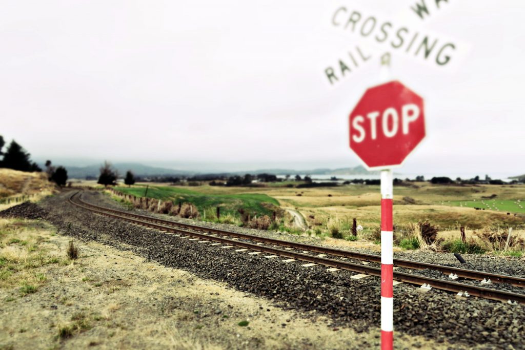 Crossing railway