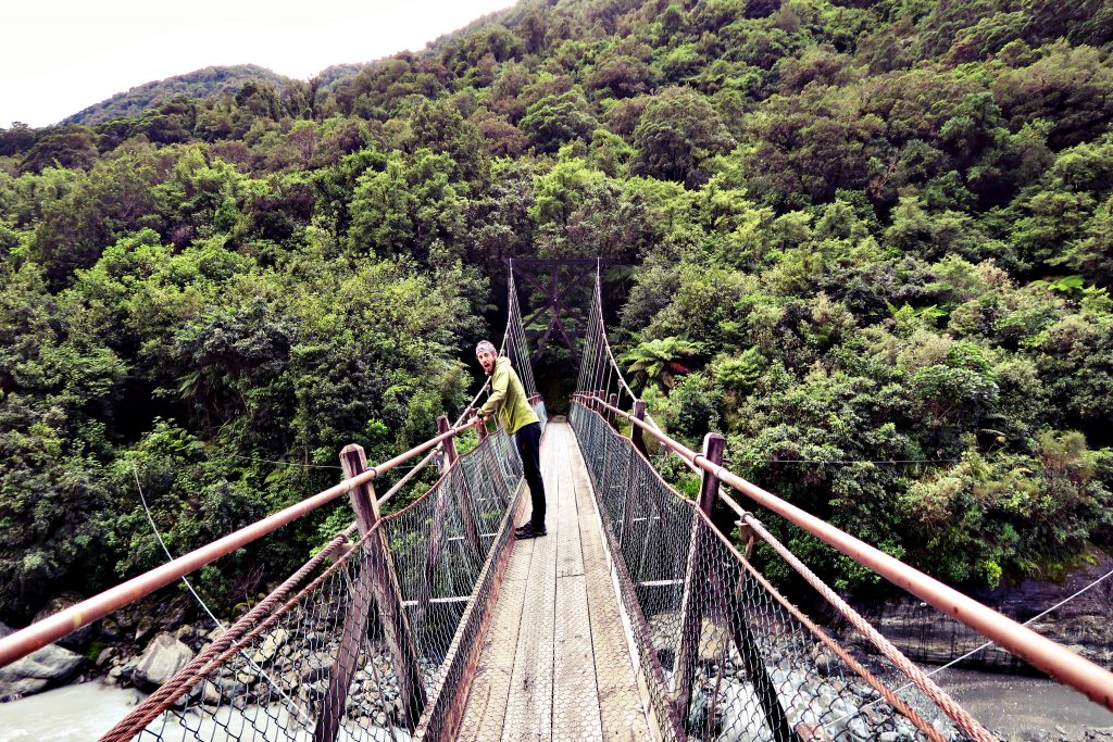 Zim sur un pont